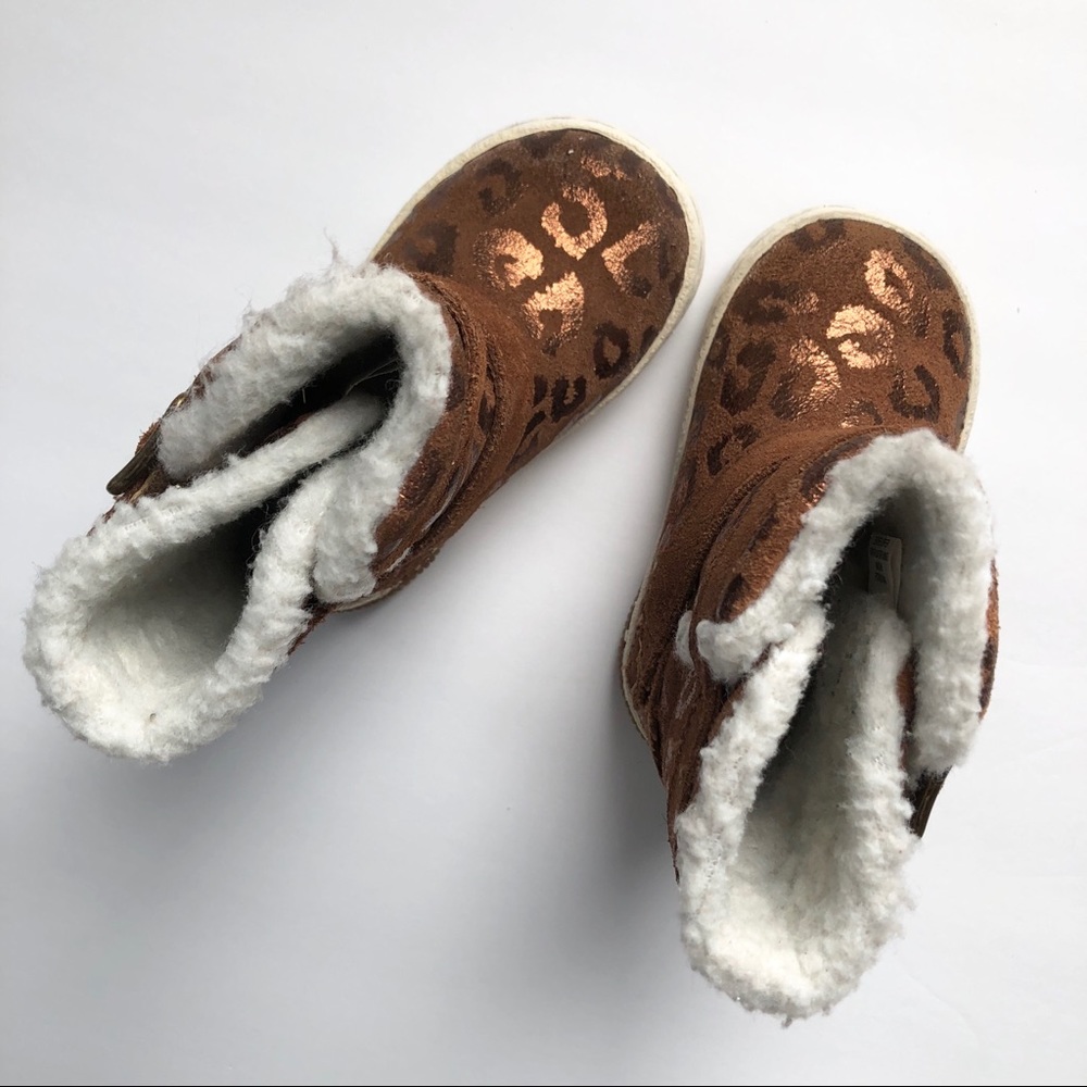 {Stride Rite} Leopard Toddler Boots - Picture 2 of 3